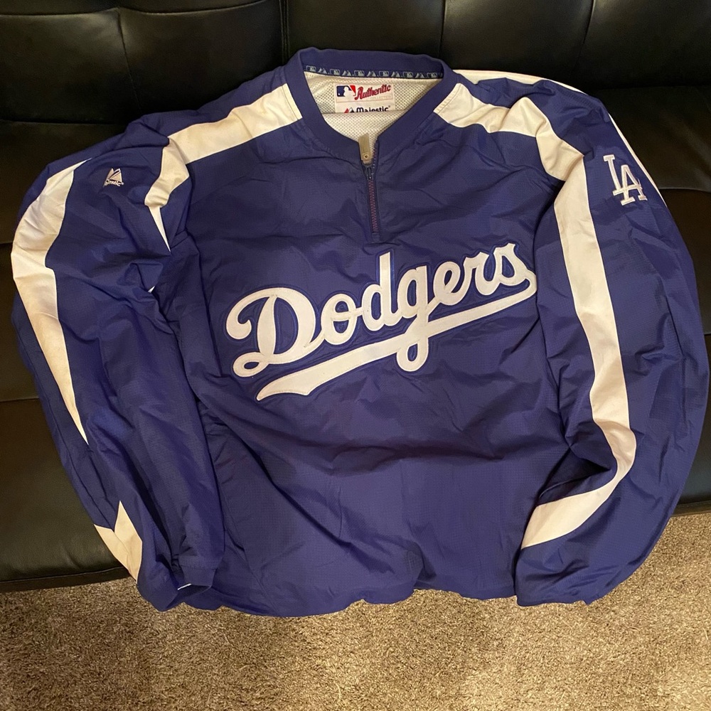 Dodgers Blue and White Pullover Jacket